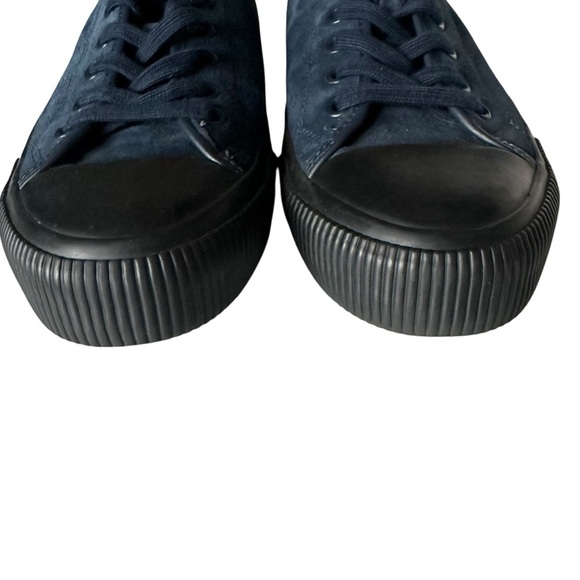 SANDRO BLUE LEATHER TRIMMED SUEDE SNEAKERS SIZE 43 - Picture 7 of 11